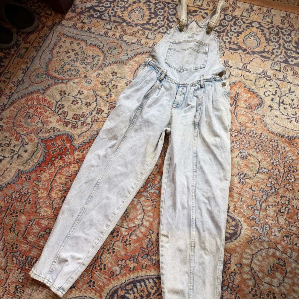 Vintage Guess by Georges Marciano Light Wash Denim Overalls 10721 Size 2